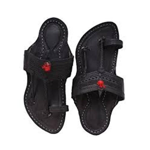 Black Color Kolhapuri Chappal